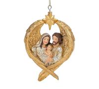 Ornamento 'albero genealogico sacro - Ornamento festivo in resina | Artigianato d'arte della Natività | Sacra Famiglia nelle d'angelo | decorativi per Natale, vacanze e ma