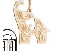 Ornamento 'amicizia a forma di elefante, ciondolo a forma di elefante, in legno, da appendere, con biglietto di storia, decorazione per le vacanze, decorazione speciale per migliori amici