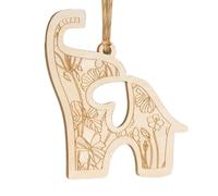 Ornamento 'amicizia a forma di elefante, in legno, con biglietto della storia, aggiunta stagionale, decorazione speciale per migliori amiche e sorelle