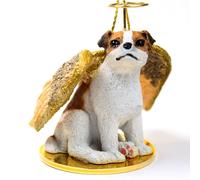 Ornamento Angelo Jack Russell Terrier Marrone/Bianco Liscio