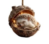 Ornamento Animale, Con Accento Appeso Trasparente 2D, 7,5 Cm, Figurina Di Creatura Della Foresta Di Ghiande Del Bosco, Decorazione Animale Addormentato In Miniatura Acrilico, Materiale