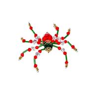 Ornamento Aracnide di Halloween per il negozio, ragno bianco verde rosso | Decorazione 3D per porta d'ingresso, per feste, vetrine e stanze e allestimento stagionale della stanza