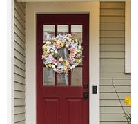Ornamento artificiale con ghirlanda di fiori di uova di Pasqua per la casa