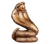 Ornamento artigianale a forma di serpente in resina, celebra i temi della ricchezza e della prosperità (bronzo)