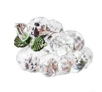 Ornamento artigianale per la raccolta dell'uva in cristallo, decorazione adatta per matrimoni, armadietti, soggiorno, camera da letto, studio e esposizione della casa (bianco)