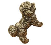 Ornamento Bichon Frise in Ottone Statua Di Cane Retrò Del Cucciolo