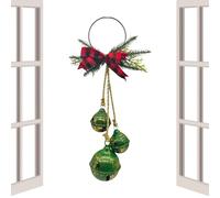Ornamento Campana Di Natale Addobbo Albero Festivo Rustico con Appendibile | Addobbo Artigianale con Campane e Ghirlande Per Esterno Porta d'Ingresso Parete Capodanno Inverno