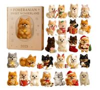 Ornamento Cane Avvento Natale - 24 Giorni Decorazioni In Acrilico 2D Con Incanti | Calendario Conto Alla Rovescia Con Charm Per Cani 2025,Per Albero Di Natale Parete Finestra