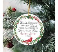 Ornamento cardinale rosso personalizzato, perché qualcuno che amiamo è in paradiso c'è un po 'di paradiso nella nostra casa, ornamento natalizio 2025, ornamento commemorativo personalizzato per la