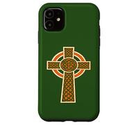 Ornamento celtico alto nodo decorativo arancione Custodia per iPhone 11