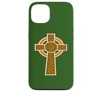 Ornamento celtico alto nodo decorativo arancione Custodia per iPhone 13