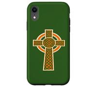 Ornamento celtico alto nodo decorativo arancione Custodia per iPhone XR