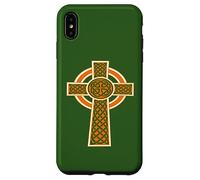 Ornamento celtico alto nodo decorativo arancione Custodia per iPhone XS Max