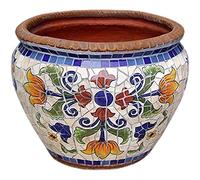 Ornamento cinese della lacca, vaso di fiori di cer Vaso in ceramica con sottovaso e vaschetta raccogli gocce for interni ed esterni