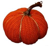 Ornamento colorato a forma di zucca in tessuto per feste autunnali e del raccolto, progettato per decorare il tavolo del Ringraziamento per migliorare l'atmosfera stagionale (arancione-rosso)