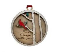 Ornamento commemorativo cardinale in legno, realizzato a mano, ricordo di condoglianze per la perdita della persona cara, regalo di lutto per ricordare e curare (A)