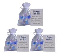 Ornamento commemorativo con elegante cristallo e scritta "Forget Me Not Angel", 15 cm, colore bianco, ideale come decorazione per la casa e comfort in momenti di perdita, colore: bianco
