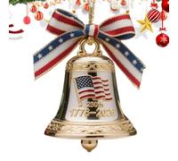 Ornamento commemorativo in metallo - 1776-2026 250th America's Founder KeepSake Bell | America 250th Bell Ornamen for Christmas Tree Mantel Porta Finestra Wreath Memorial Day Party Patriotic Ho