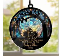 Ornamento commemorativo personalizzato per bambini, acchiappasole con nome personalizzato, ornamento commemorativo per la perdita di una persona cara, regalo per la perdita di bambini e madri