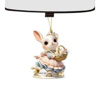 Ornamento coniglietto pasquale decorazione coniglietto di Pasqua - 2d acrilico ornamenti appesi piatti, zaino forniture festival primavera 8cm/3.14 pollici per la porta della vent