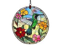 Ornamento da appendere alla finestra del colibrì in acrilico dal design vivace e colorato per interni ed esterni, decorazione da giardino per la casa e il giardino, ornamento colorato da appendere