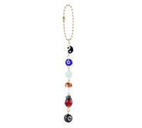 Ornamento da Appendere All'auto con Occhio Malvagio, 8 Sfere Simbolo Yin Yang Specchietto Retrovisore Perline Ciondolo da Appendere All'Auto Giorni Fortunati Ciondolo per Auto Specchio Auto