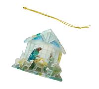 Ornamento da appendere in acrilico a lunga durata con design della natività dei signori per la decorazione d'interni resistente allo sbiadimento, facile da installare, sicuro per la famiglia del