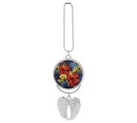Ornamento da appendere per auto, in lega di zinco argento, accessorio da appendere allo specchio dell'auto, ciondolo decorativo per interni auto, ciondoli divertenti per auto, accessori per donne e