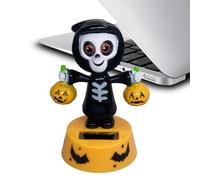 Ornamento Da Ballo Solare - Figurina Animata A Energia Solare | Decorazione Di Auto | Giocattolo Scheletro Di Zucca Fantasma Da Ballo Divertente | Arredamento Del Cruscotto Spettrale