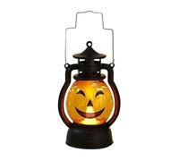 Ornamento da scrivania per Halloween con luci a LED, funzionamento a batteria, per interni ed esterni, espressione divertente, maneggevole (C, 5,8 x 7,7 x 12,6)