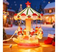 Ornamento da tavolo a forma di giostra natalizia per soggiorno, libreria in