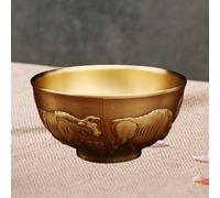 Ornamento da tavolo da figura da figurina in ottone feng shui ciotola per