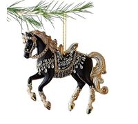 Ornamento del cavallo - Ciondolo acchiappasole in acrilico 2D, decorazione trasparente per appendere la finestra, elegante statuetta di animale, decorazione artistica lucida per esposizione natalizia