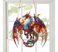 Ornamento del drago - Decorazione da appendere in acrilico colorato, squisita figura del drago per l'albero delle vacanze, scintillante d'arte trasparente, accento decorativo fantasy | Decorazio