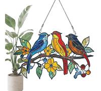 Ornamento della finestra degli uccelli - accento di sospeso decorativo, catcher da sole colorato | Decorazioni ispirate alla natura artistica, regalo artigianale per gli amanti degli uccelli, el