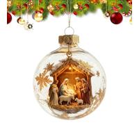 Ornamento della Natività di Natale - Souvenir di Visualizzazione della Scena da Appendere, Decorazione della Finestra della Porta della Parete 'Albero, Personaggi Religiosi, Oggetto da Collezione