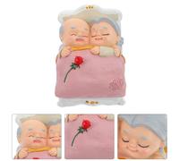 Ornamento della resina della decorazione della torta della figurina dei nonni