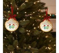 Ornamento dell'amicizia in vetro marino, decorazione per albero di Natale a forma di conchiglia, regalo unico per la migliore amica, arte fatta a mano da appendere in casa, regalo sentimentale per