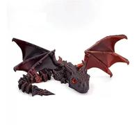 Ornamento desktop articolato stampato 3D Wyvern Dragon, Fidget Dragon Figurine con ali mobili, Modello di simulazione realistica, Regalo per gli amanti dei draghi