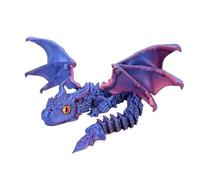 Ornamento desktop articolato stampato 3D Wyvern Dragon, Fidget Dragon Figurine con ali mobili, Modello di simulazione realistica, Regalo per gli amanti dei draghi