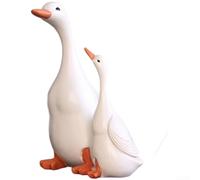 Ornamento dettagliato in resina sintetica a forma di mamma e papera adatta per giardino, patio e interni (extra large 5320)