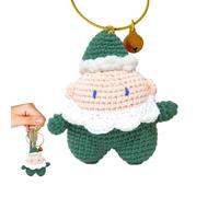 Ornamento di Babbo Natale all'uncinetto a maglia di Babbo Natale | Giocattoli all'uncinetto fatti a mano Babbo Natale del fumetto | Charm per zaino, regalo di vacanza, portachiavi, ciondolo, Babbo