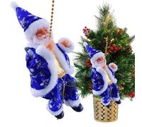 Ornamento Di Babbo Natale Con Corda Da Arrampicata - Decorazione Musicale Natalizia Con Luce | Babbo Natale Decorazione Porta Invernale - Per Bambini Casa Esterno Vacanze Porta Anteriore Giardino Tett