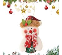 Ornamento di Babbo per Albero di - 13x8,5x0,5 cm Ricordo delle Vacanze Invernali, Simpatico Ciondolo con Babbo e Pupazzo di Neve per la Decorazione 'Albero di | Davanza