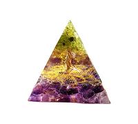 Ornamento di Cristallo, Pietra Preziosa della Piramide di Ametista, Piramide dell'Albero della Vita Guarigione Reiki Piramide di Cristallo Ornamento del Desktop Decorazione 6 cm