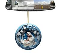 Ornamento Di Gesù Auto,Ornamento Di Natività Auto - Decorazioni Piatte per Presepi - Campione Piatto Acrilico di Preghiera Natività di Pasqua per Interni Auto di Casa