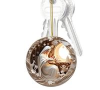 Ornamento di Gesù per Auto, Ornamento presepe per Auto | Ornamenti per Albero di Natale 2D,Pannello Decorativo Acrilico a Tema Pasqua, per Porta della casa, Scuola, Chiesa