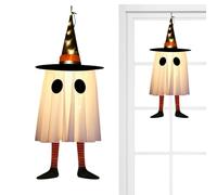 Ornamento Di Halloween Ghosts - Decorazioni In Plastica, Fantasma Spettrale, Ciondolo Di | Ghost Sospeso Da 3,5 Pollici Con Cappello E Luci, Ornamento Raccapricciante Per La Sala Da Parete Del