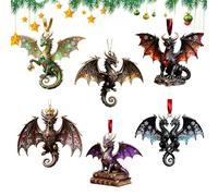 Ornamento di Natale - arredamento appeso acrilico per esposizioni natalizie stagionali, accento a tema fantasy con design leggero, decorazione degli alberi per un uso da collezione da regali festivo,