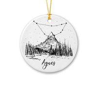 Ornamento di Natale del segno zodiacale del Capricorno 2025, regalo dell'ornamento della costellazione dello zodiaco del Capricorno, Nome personalizzato Ornamenti natalizi del Capricorno, Ornamento in